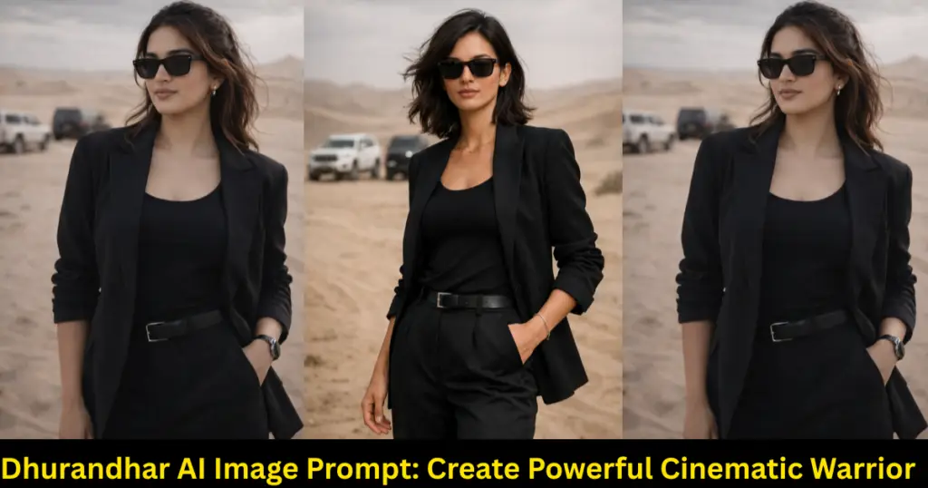 Dhurandhar AI image prompt cinematic warrior portrait generated using AI image generator